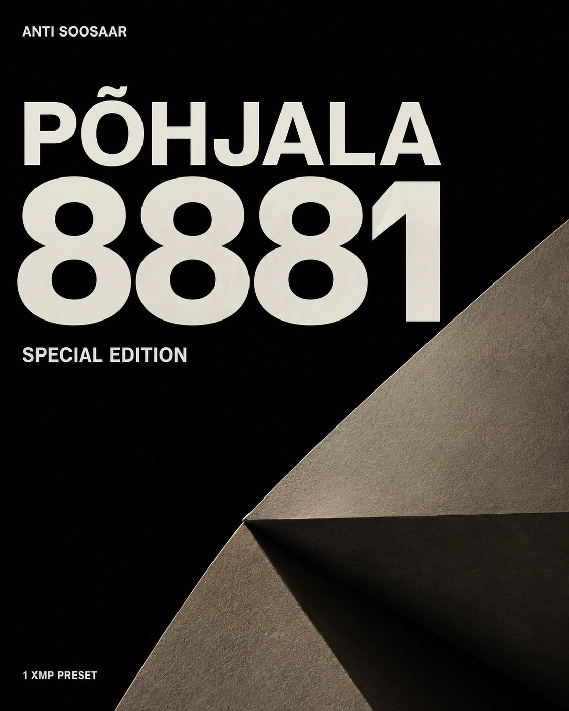 Põhjala 8881 Special Editioni tüpograafiline kaanekujundus.