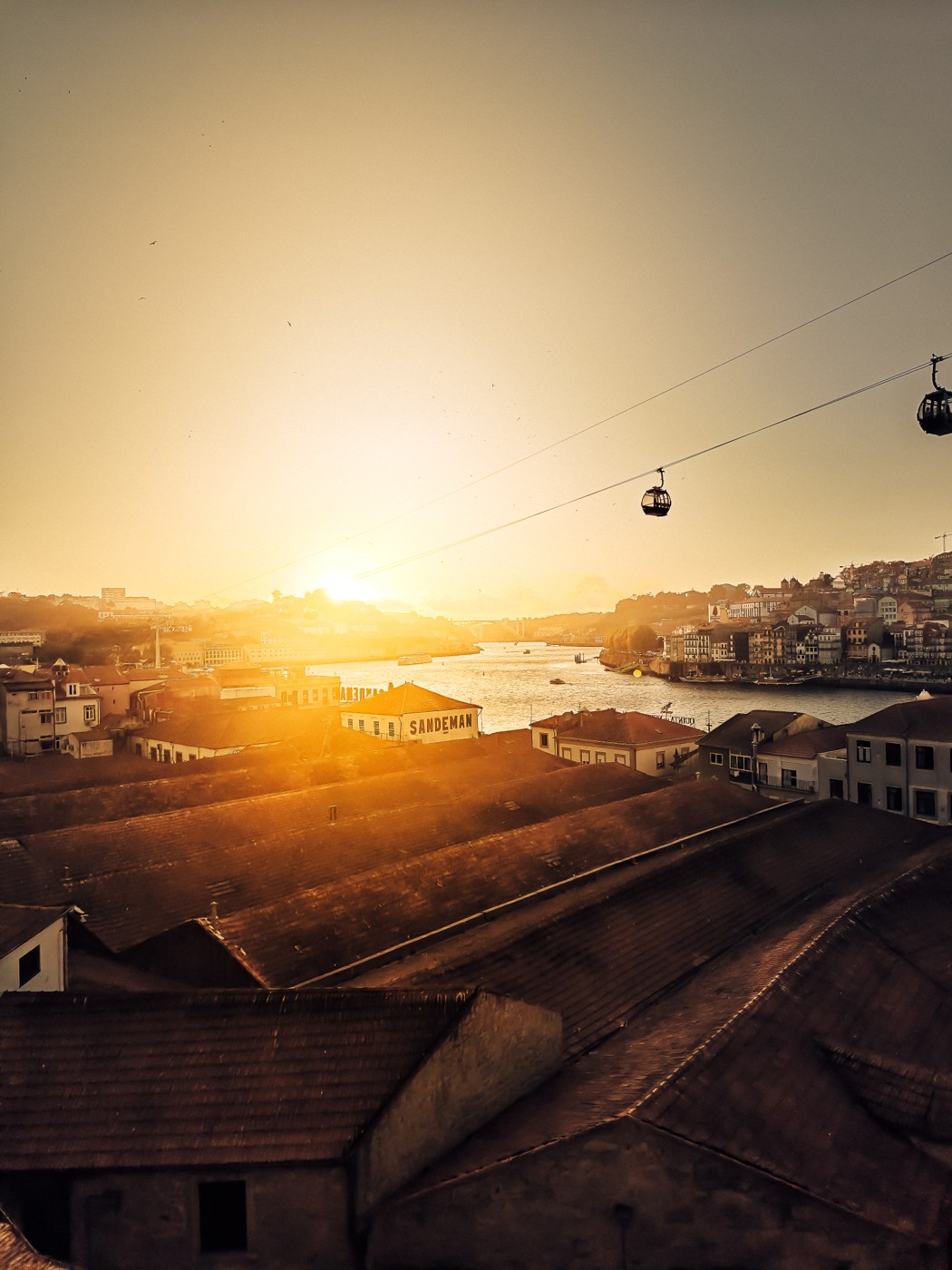Sunset over Gaia’s rooftops and the Douro River